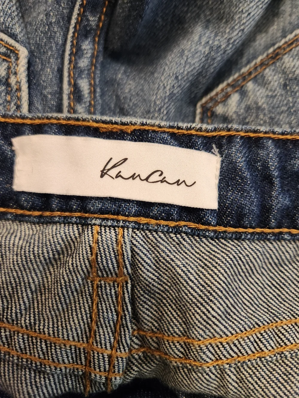 Kancan button-fly Women’s Distressed Denim Shorts Blue 33545 size XS